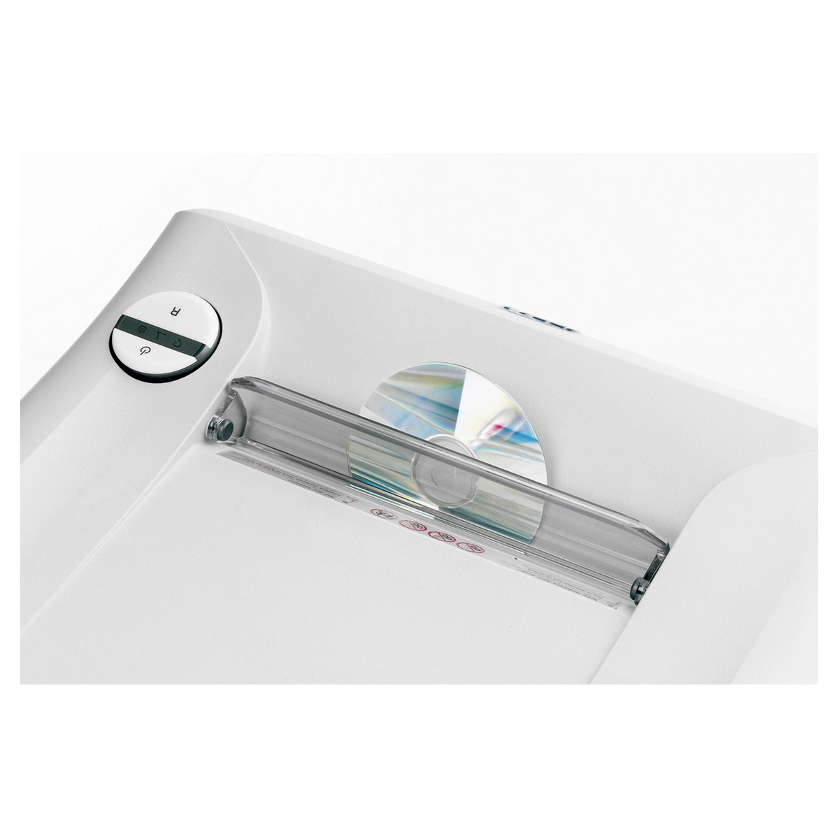 CD introduit dans la fente du destructeur IDEAL 2503 CF 4 mm