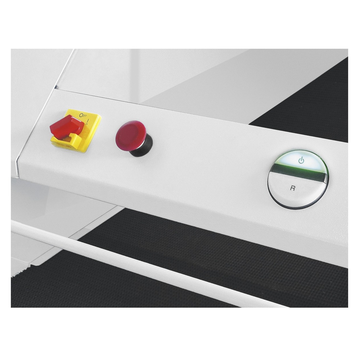 Arrêt d'urgence, interrupteur principal et commande du destructeur IDEAL 4606 CC 2 x 15 mm avec huileur