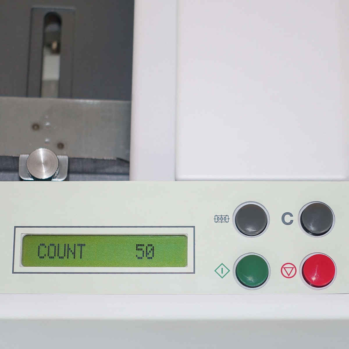 Panneau de commande plieuse de documents 8306 IDEAL, avec l'écran du compteur