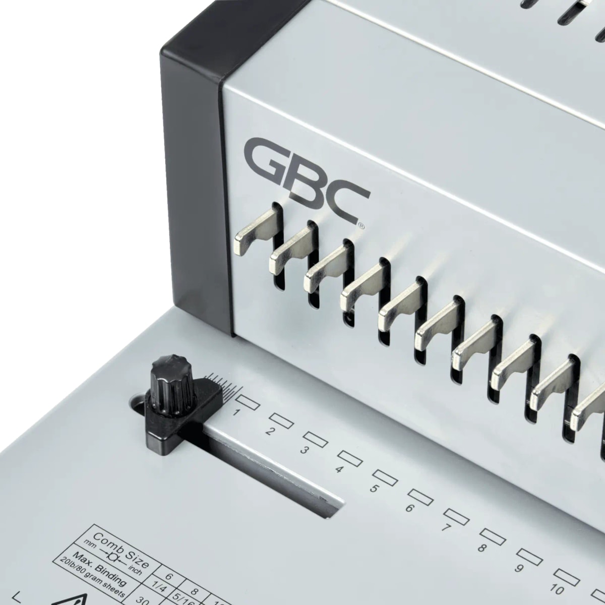 Le peigne d'ouverture et le réglage GBC CB25 Pro