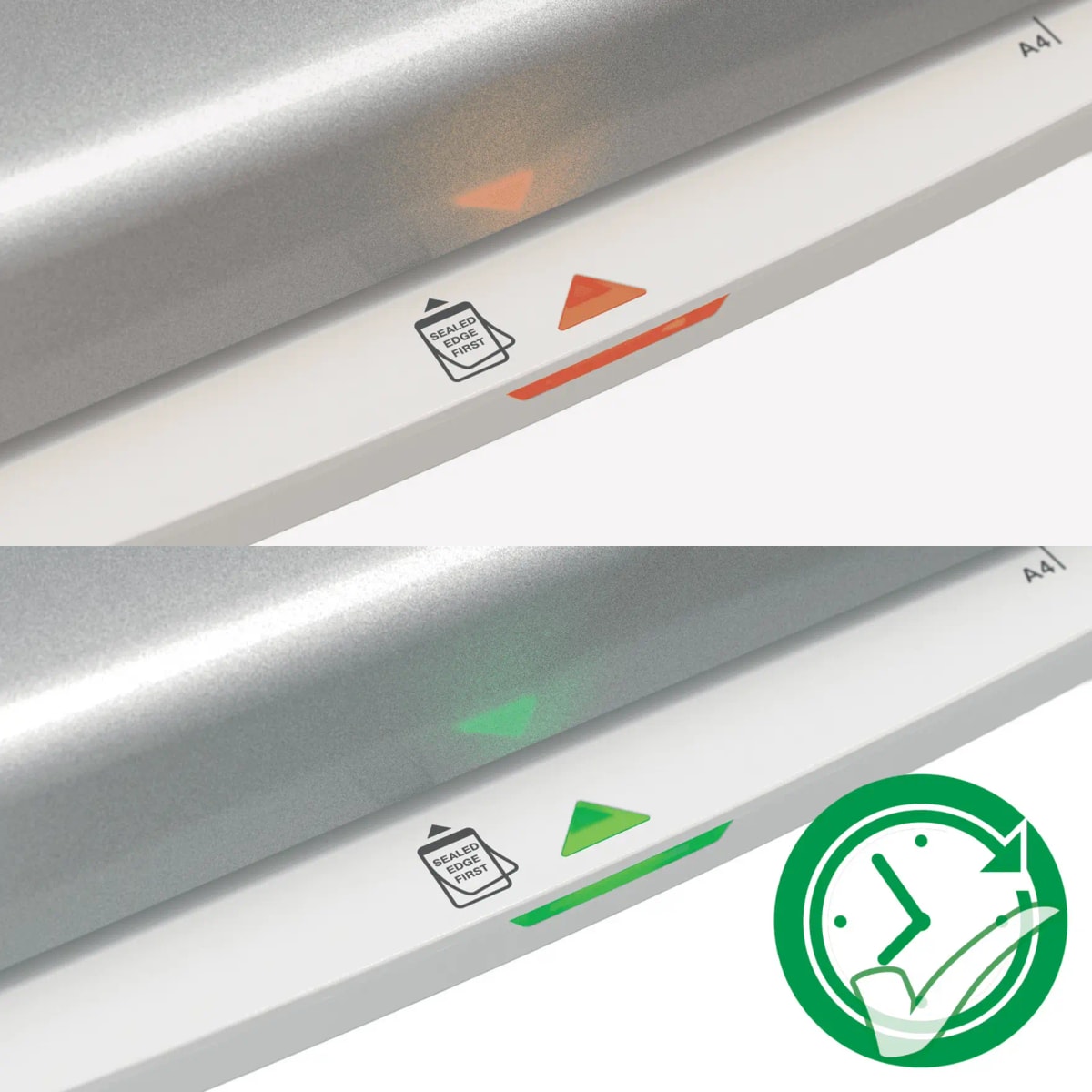 Le voyant d'état SMART de la plastifieuse LEITZ iLAM Home Office A3