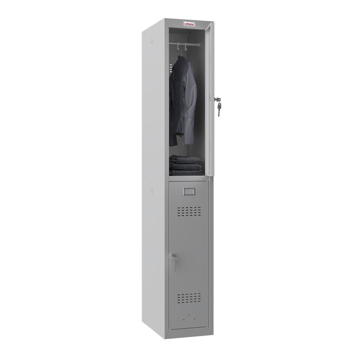 Vestiaire Phoenix PL1230 avec le compartiment du haut ouvert