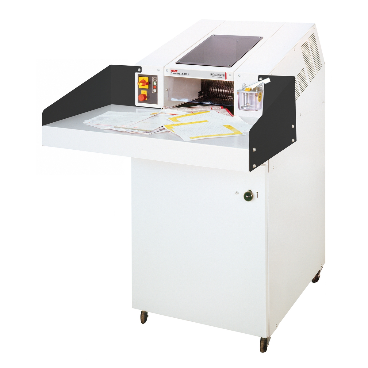 Table de chargement du Destructeur de documents grande capacité, coupe droite P-1 HSM Powerline FA 400.2 11,8 mm