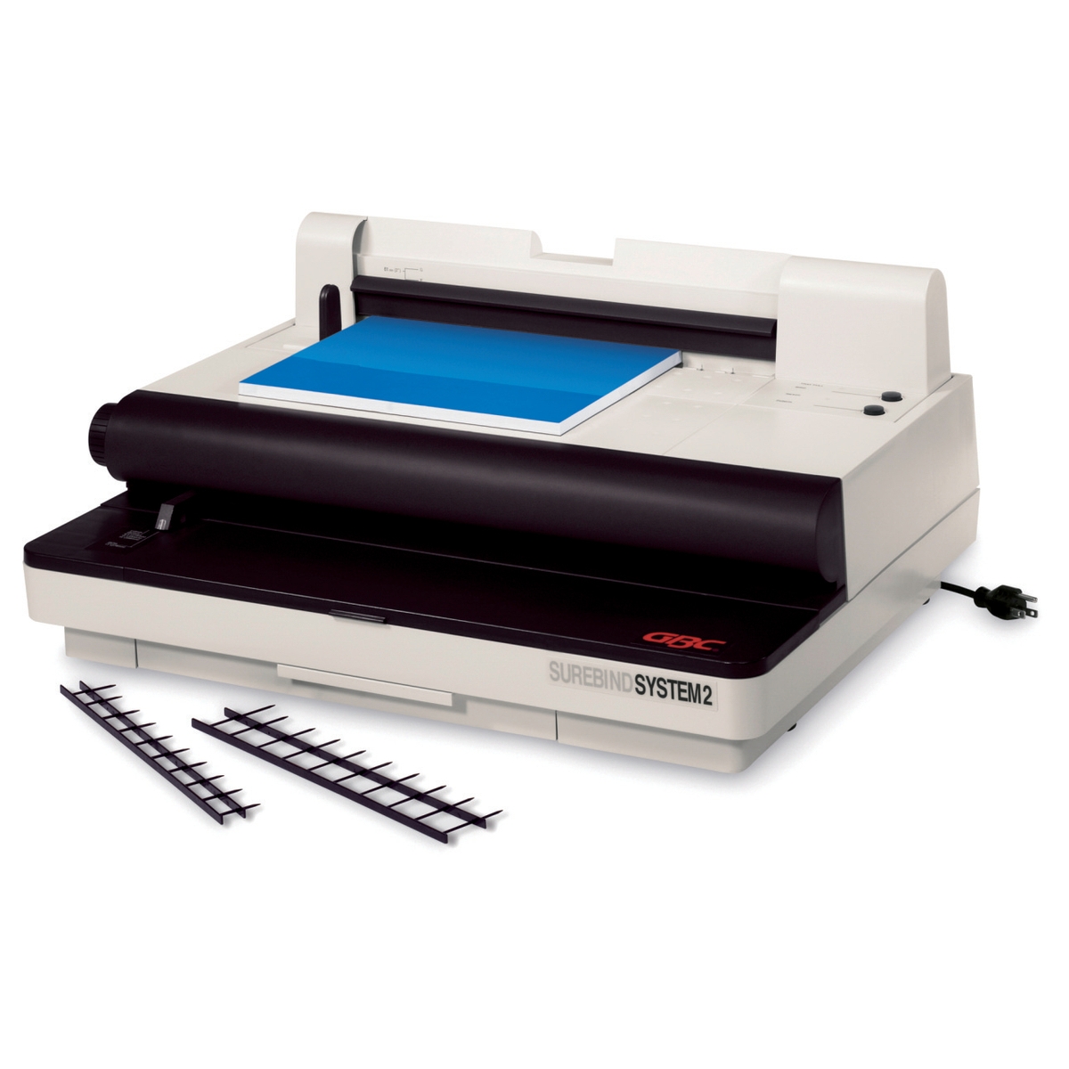Un document relié et des bandes SureBind avec GBC SureBind System 2