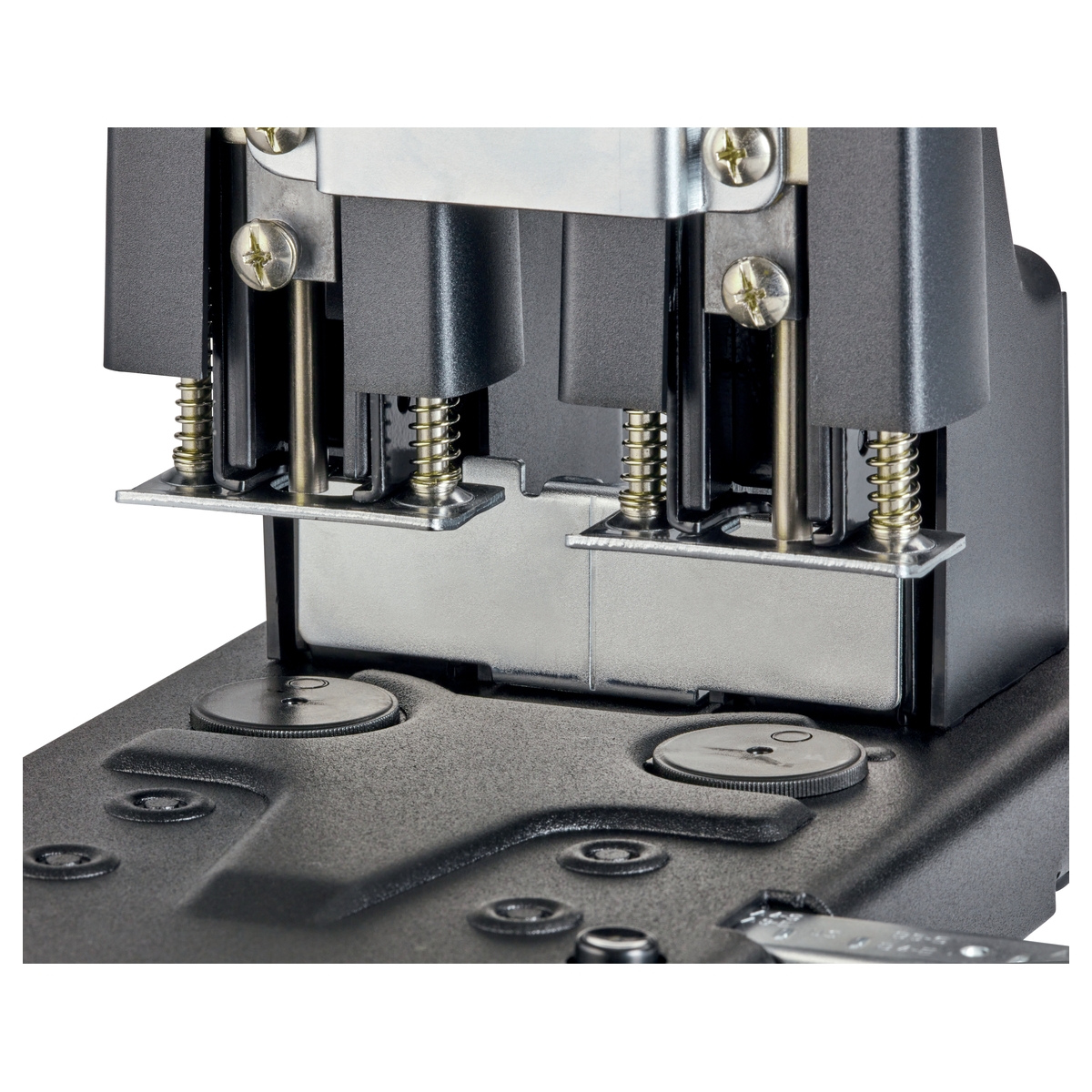 Poinçons creux et mécanisme de perforation du perforateur 2 trous Rexel HD2300.
