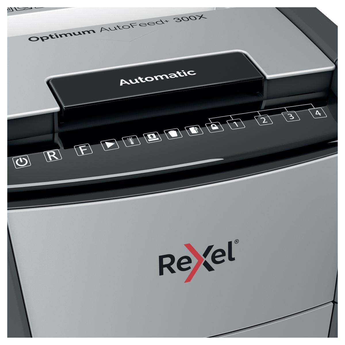 Panneau de commande du destructeur REXEL Optimum AutoFeed+ 750M