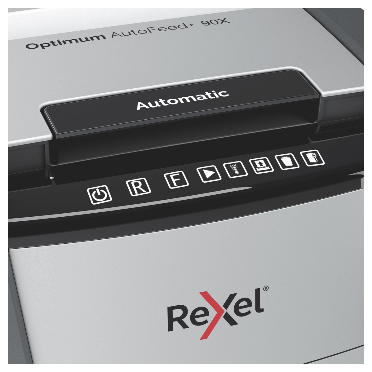 Panneau de commande du destructeur REXEL Optimum AutoFeed+ 100M