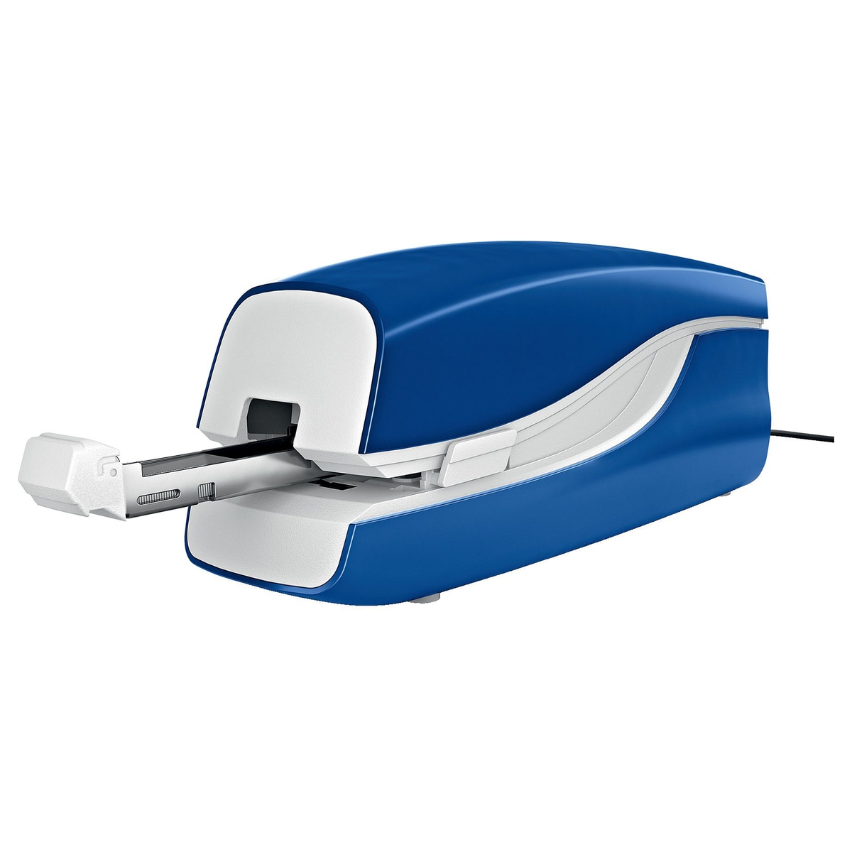 Chargeur sorti de l'agrafeuse électrique LEITZ NeXXt 5533 blanche pour recharger les agrafes.