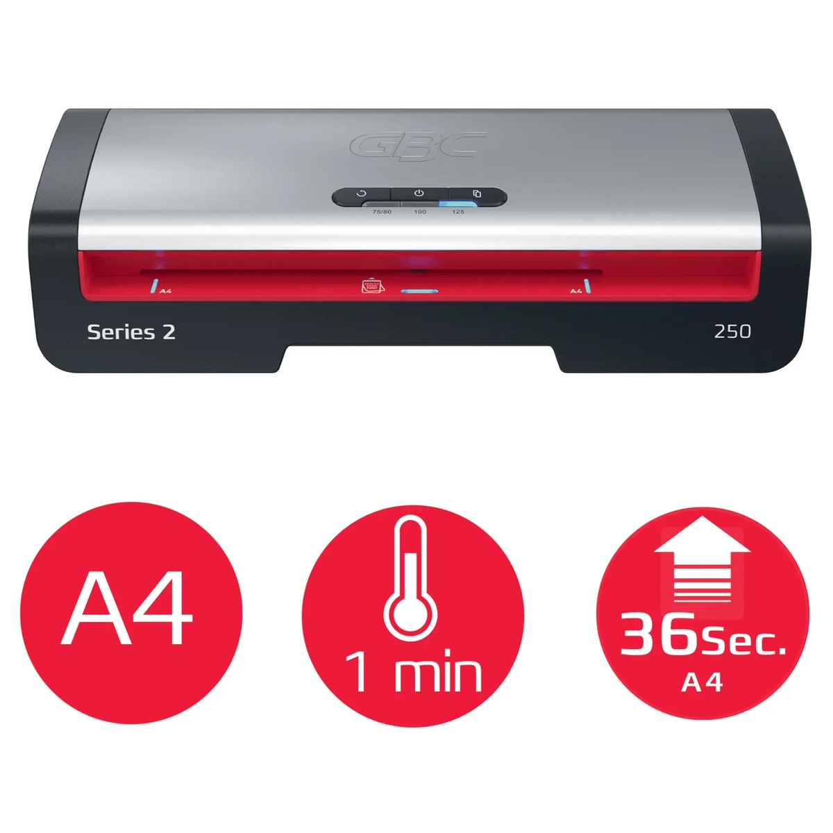 La plastifieuse GBC 250 Office A4 de face
