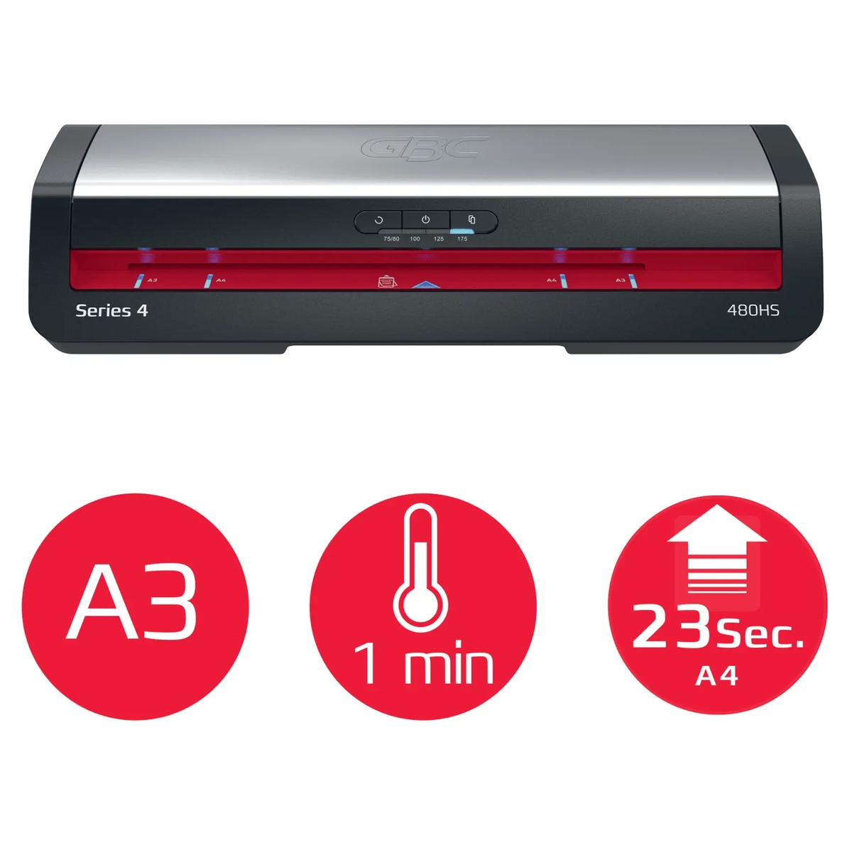 La plastifieuse GBC 480HS Office A3 de face