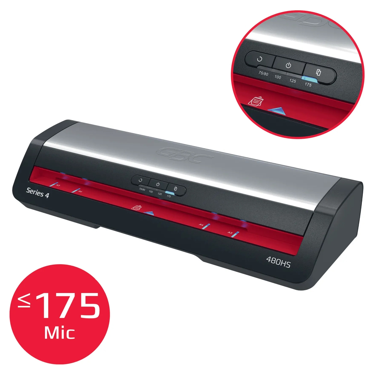 La plastifieuse GBC 480HS Office A3 de trois quarts