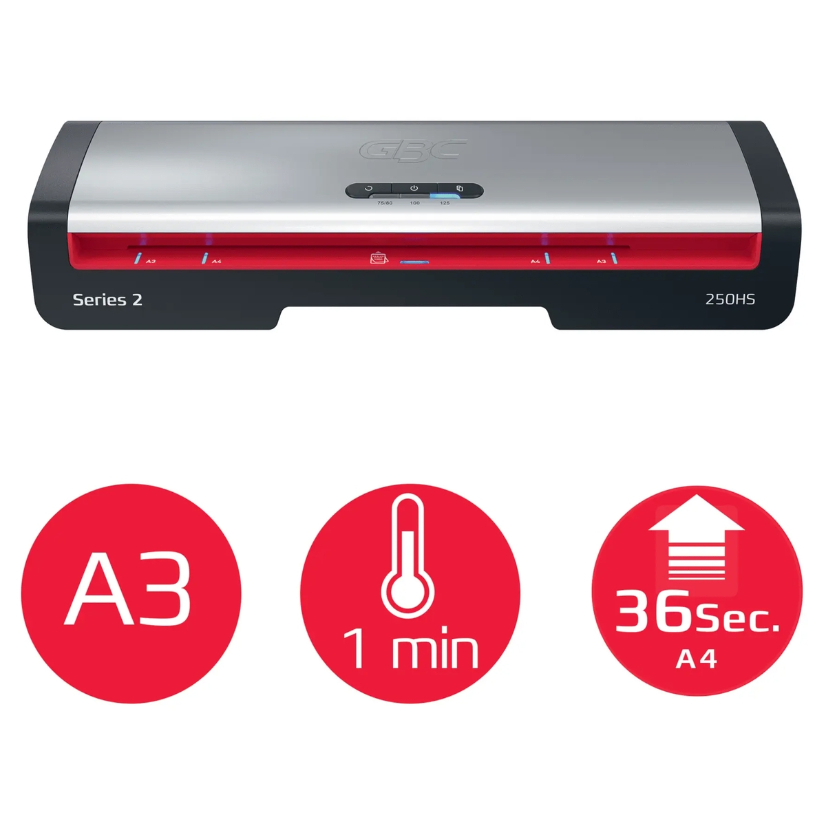 La plastifieuse GBC 250HS Office A3 de face